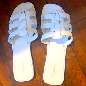 White sandals